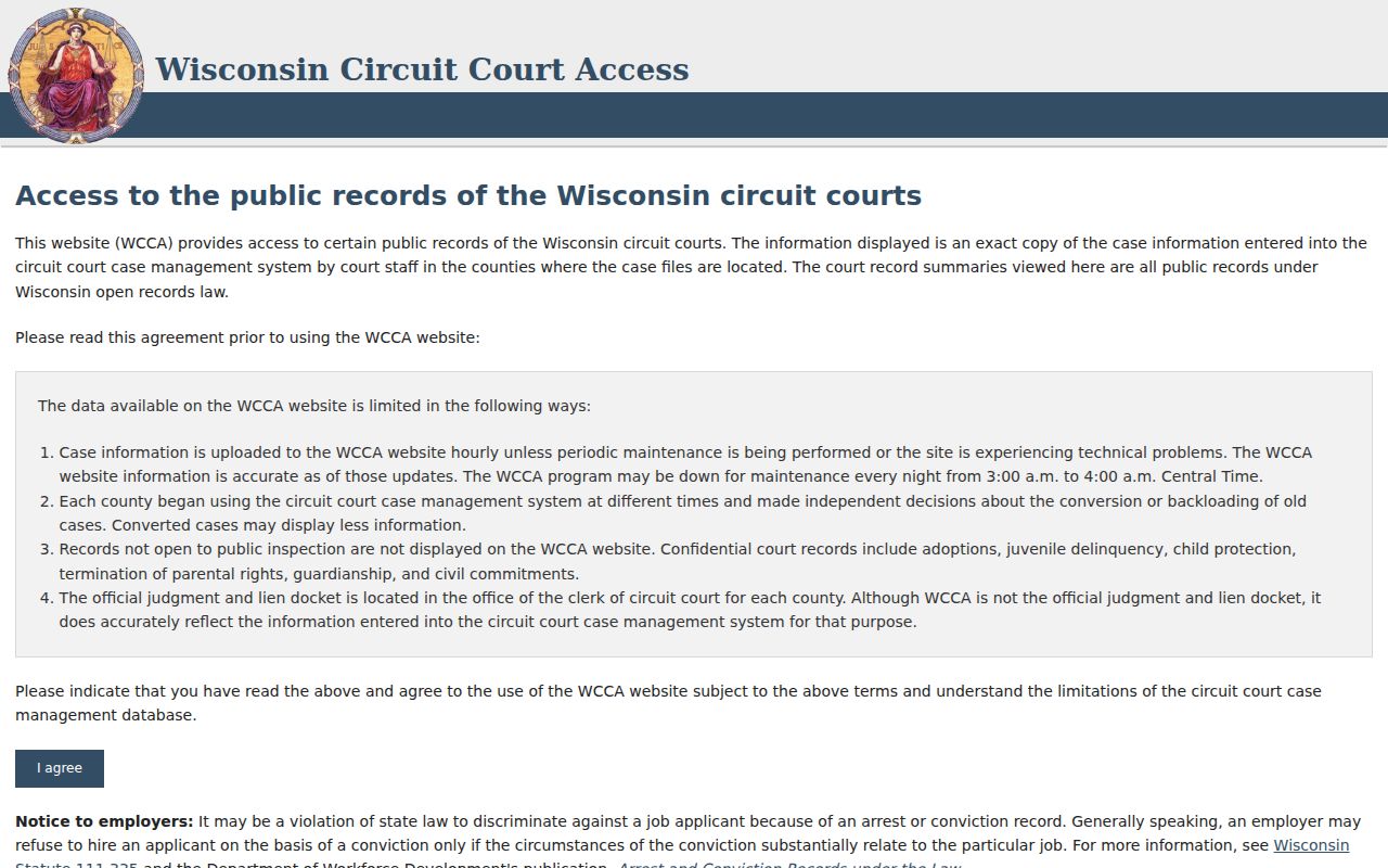Janesville resident lookup on Wisconsin Circuit Court Access